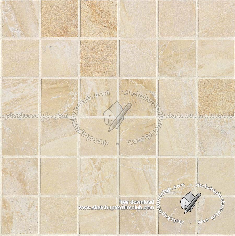 Textures - ARCHITECTURE - TILES INTERIOR - Marble tiles - coordinated themes - Mosaic beige raw marble cm33x33 texture seamless 18121 (seamless)