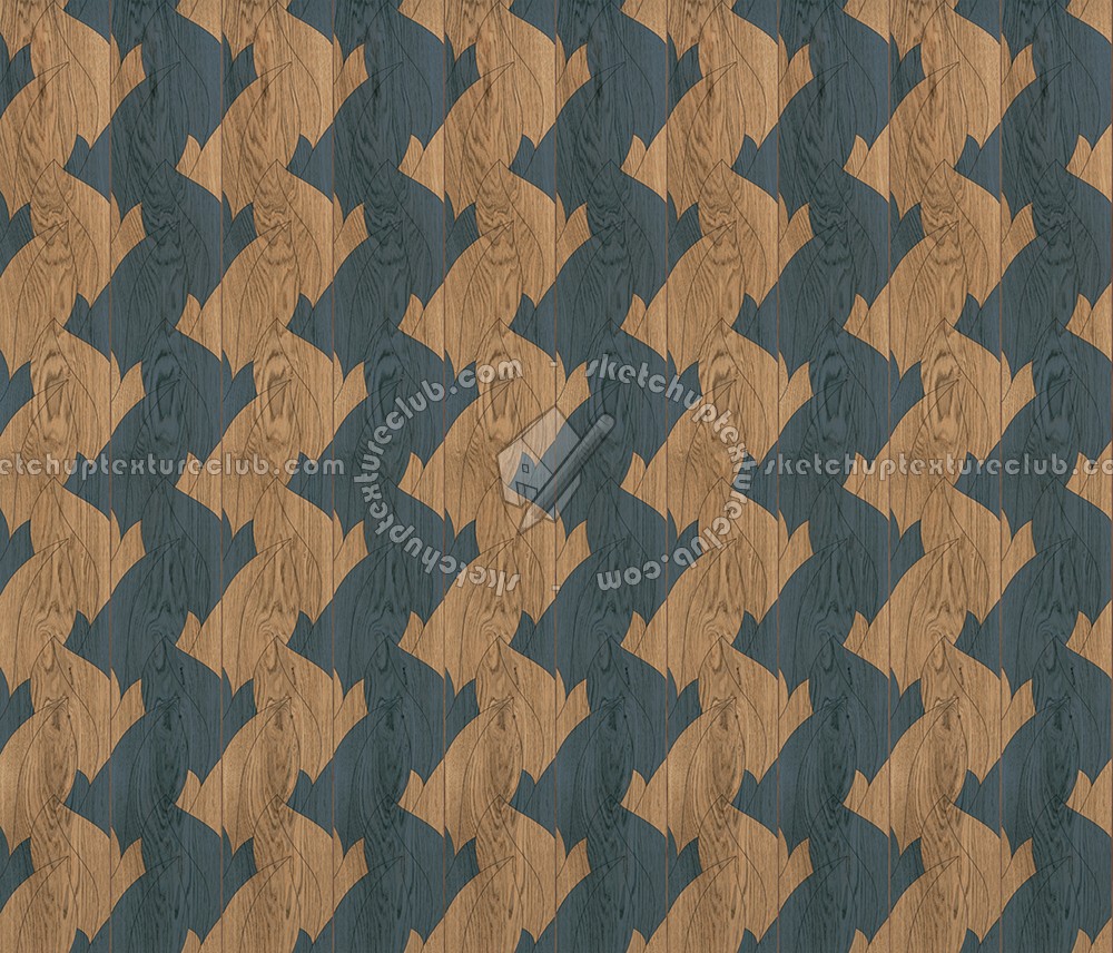Textures - ARCHITECTURE - WOOD FLOORS - Decorated - Parquet decorated texture seamless 04629 (seamless)