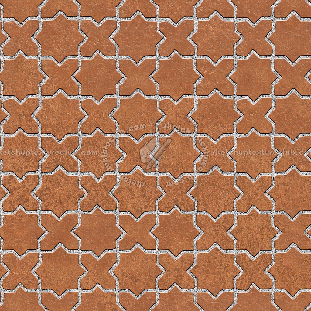 Textures - ARCHITECTURE - PAVING OUTDOOR - Terracotta - Blocks mixed - Paving cotto mixed size texture seamless 06571 (seamless)