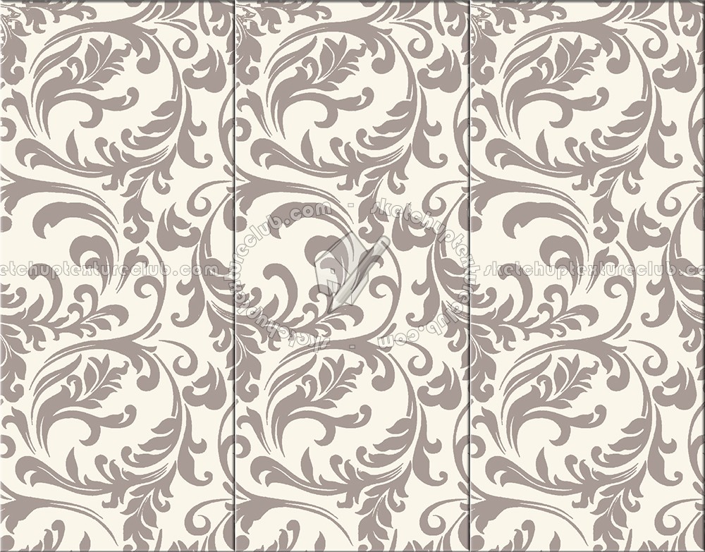 Textures - ARCHITECTURE - TILES INTERIOR - Coordinated themes - Ceramic cream mastic damask coordinated colors tiles texture seamless 13899 (seamless)