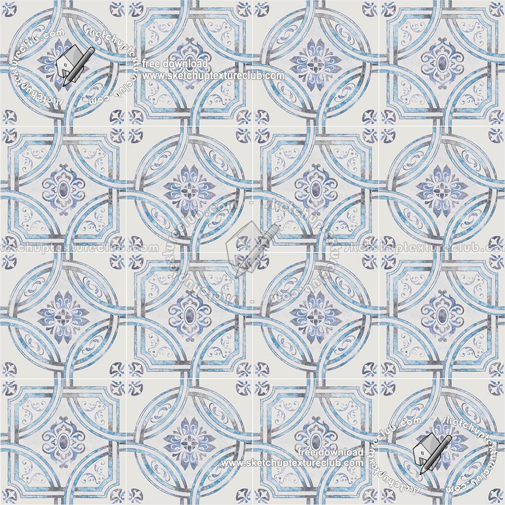Textures   -   ARCHITECTURE   -   TILES INTERIOR   -   Ornate tiles   -   Geometric patterns  - Ceramic floor tile geometric patterns texture seamless 18854 (seamless)