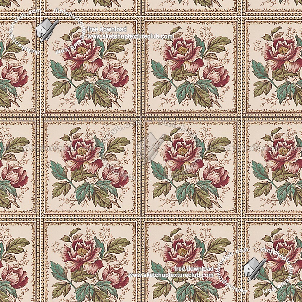 Textures   -   ARCHITECTURE   -   TILES INTERIOR   -   Ornate tiles   -   Floral tiles  - Ceramic floral tiles texture seamless 19167 (seamless)