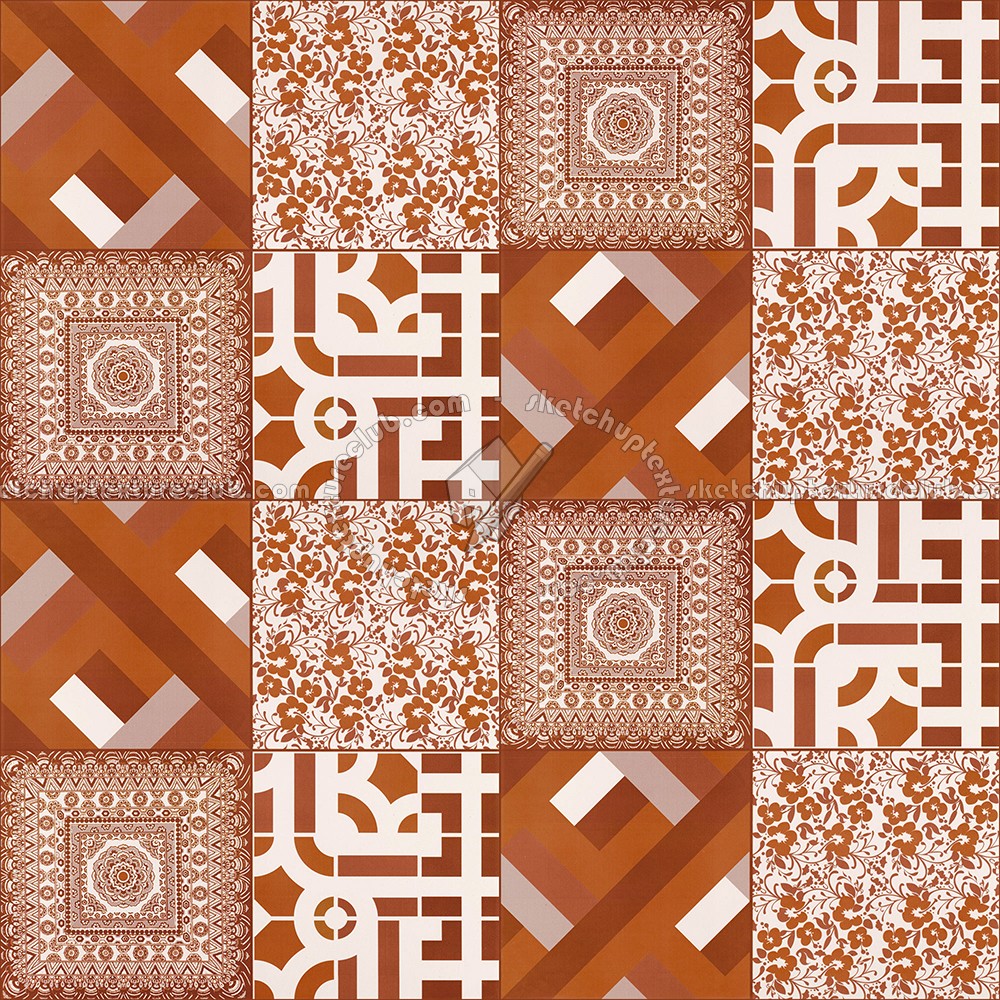 Textures   -   ARCHITECTURE   -   TILES INTERIOR   -   Ornate tiles   -   Patchwork  - Patchwork tile texture seamless 16593 (seamless)