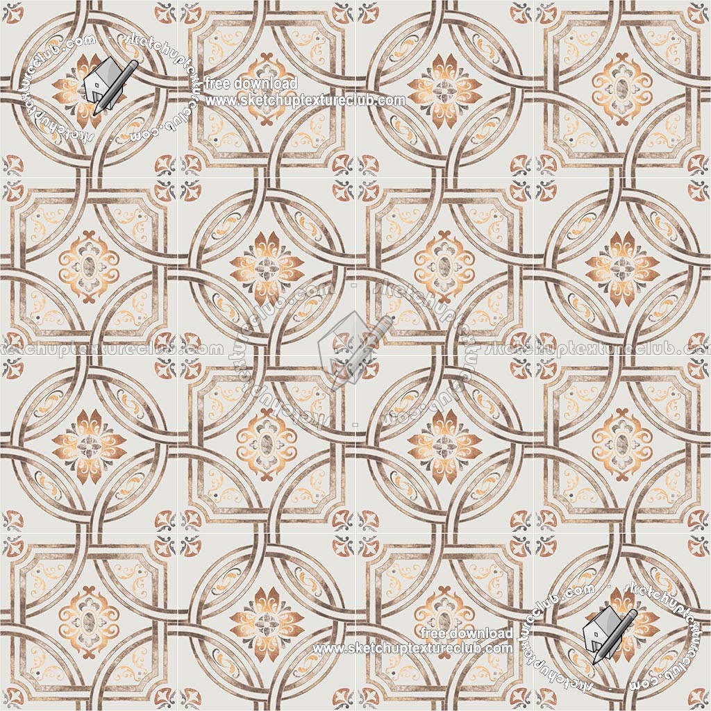 Textures   -   ARCHITECTURE   -   TILES INTERIOR   -   Ornate tiles   -   Geometric patterns  - Ceramic floor tile geometric patterns texture seamless 18855 (seamless)