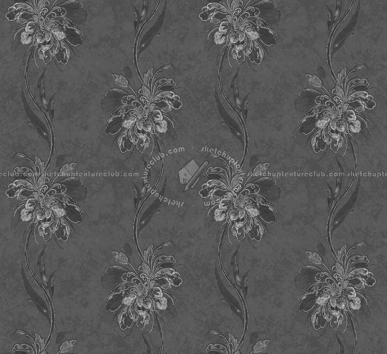 Textures - MATERIALS - WALLPAPER - Parato Italy - Anthea - Flower wallpaper anthea by parato texture seamless 11220 - Bump