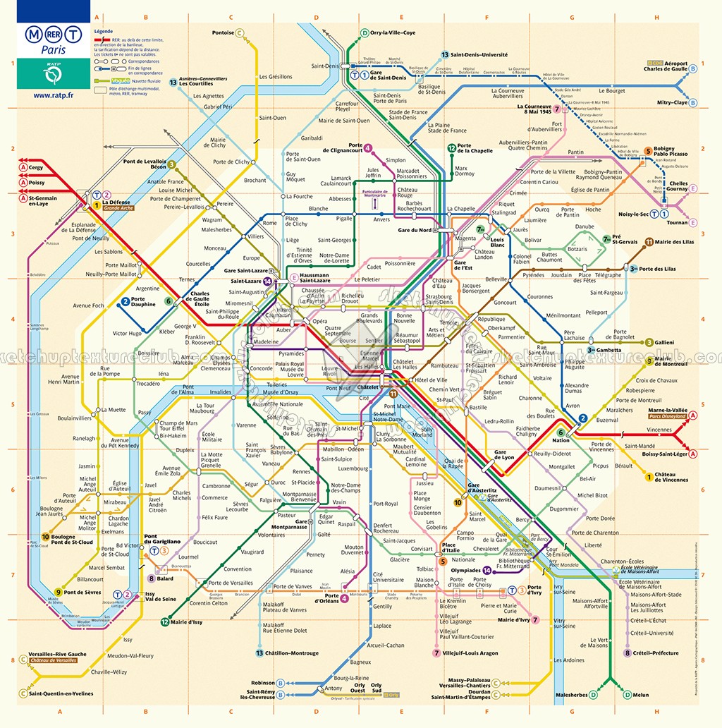 Textures   -   ARCHITECTURE   -   DECORATIVE PANELS   -   World maps   -   Metrò maps  - Paris metro map 03133