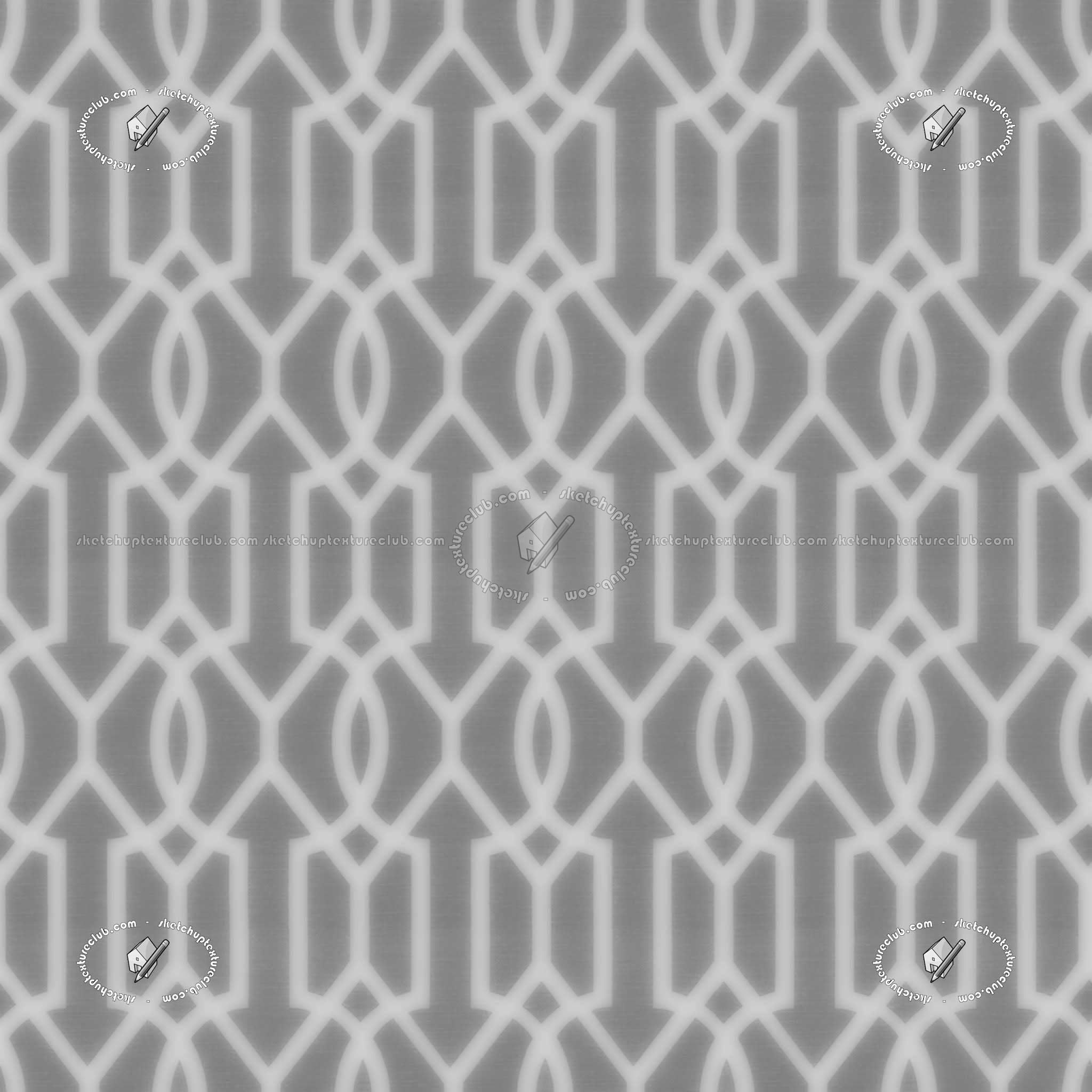 Textures   -   MATERIALS   -   FABRICS   -   Geometric patterns  - Blue covering fabric geometric printed texture seamless 20944 - Bump