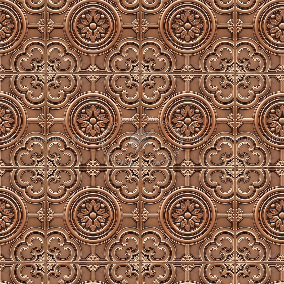Textures   -   MATERIALS   -   METALS   -   Panels  - Copper metal panel texture seamless 10398 (seamless)