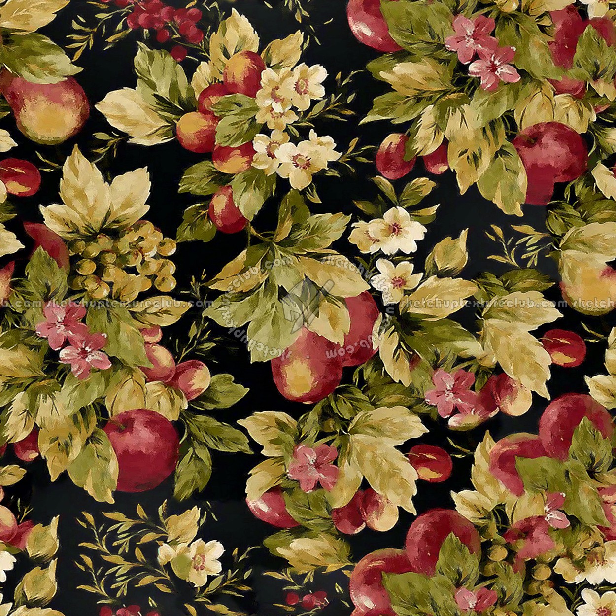 Textures   -   MATERIALS   -   WALLPAPER   -   Floral  - Floral wallpaper texture seamless 10990 (seamless)