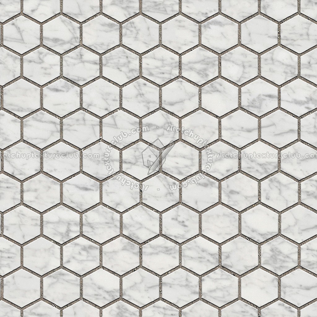 Marble paving outdoor hexagonal texture seamless 05989