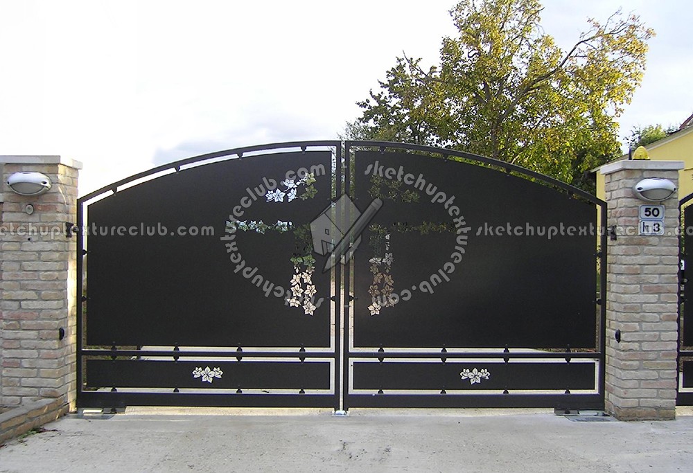 Textures   -   ARCHITECTURE   -   BUILDINGS   -   Gates  - Metal entrance gate texture 18573