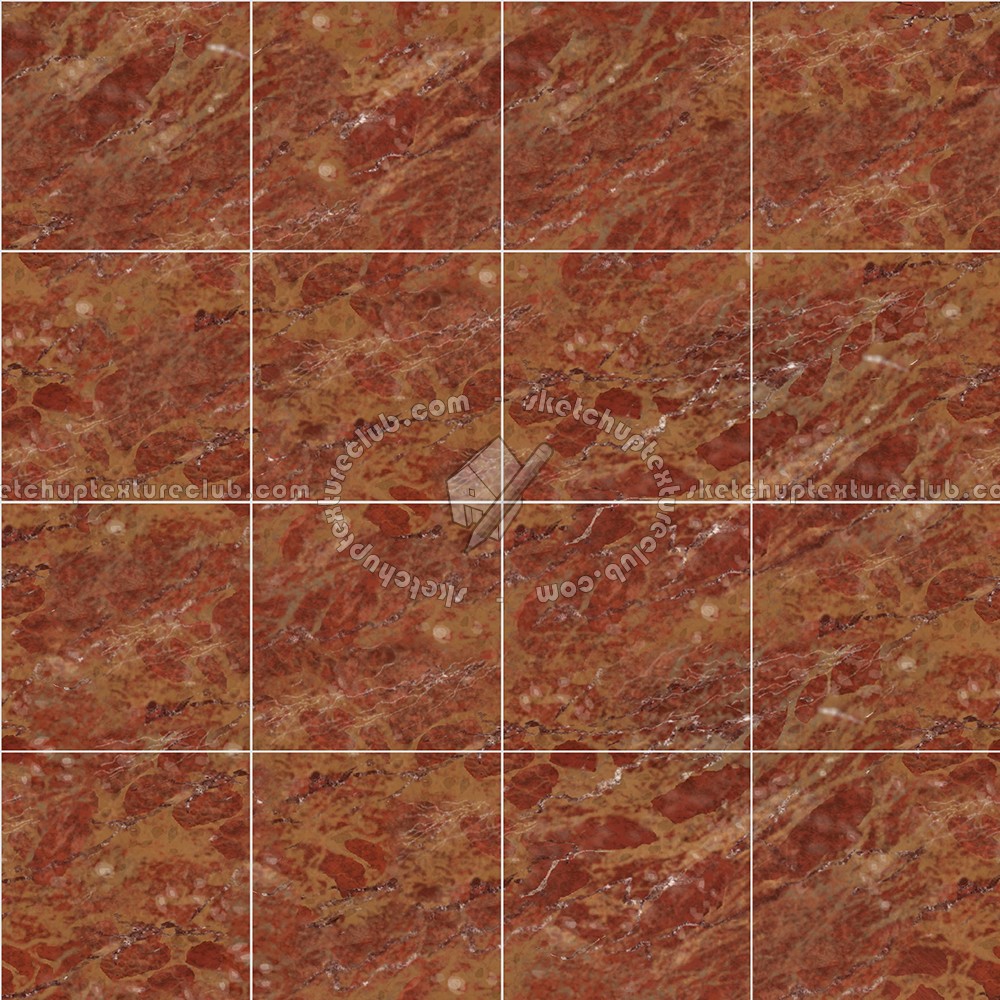 Textures   -   ARCHITECTURE   -   TILES INTERIOR   -   Marble tiles   -   Red  - Partridge red marble floor tile texture seamless 14589 (seamless)
