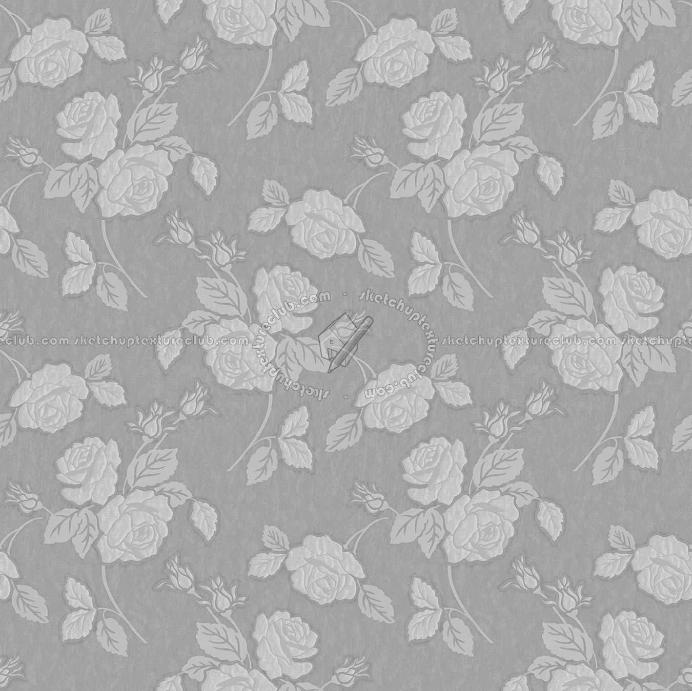 Textures   -   MATERIALS   -   WALLPAPER   -   Parato Italy   -   Nobile  - The rose nobile floral wallpaper by parato texture seamless 11456 - Bump