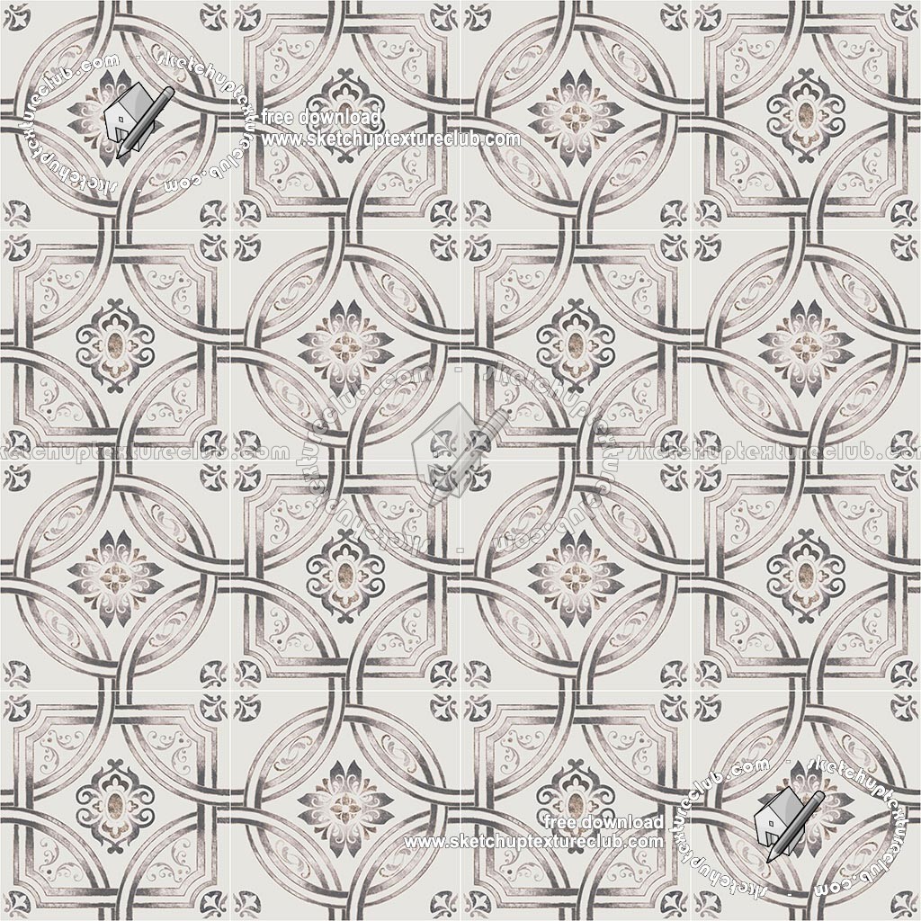 Textures   -   ARCHITECTURE   -   TILES INTERIOR   -   Ornate tiles   -   Geometric patterns  - Ceramic floor tile geometric patterns texture seamless 18857 (seamless)
