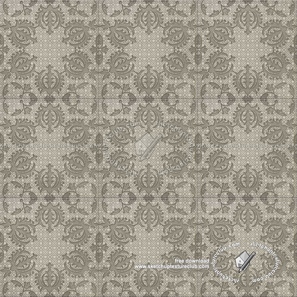 Textures   -   ARCHITECTURE   -   TILES INTERIOR   -   Ornate tiles   -   Mixed patterns  - Ceramic ornate tile texture seamless 20237 (seamless)