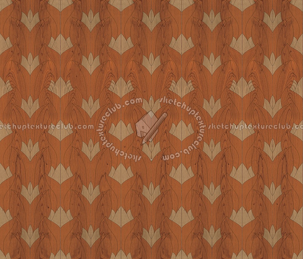 Textures - ARCHITECTURE - WOOD FLOORS - Decorated - Parquet decorated texture seamless 04633 (seamless)