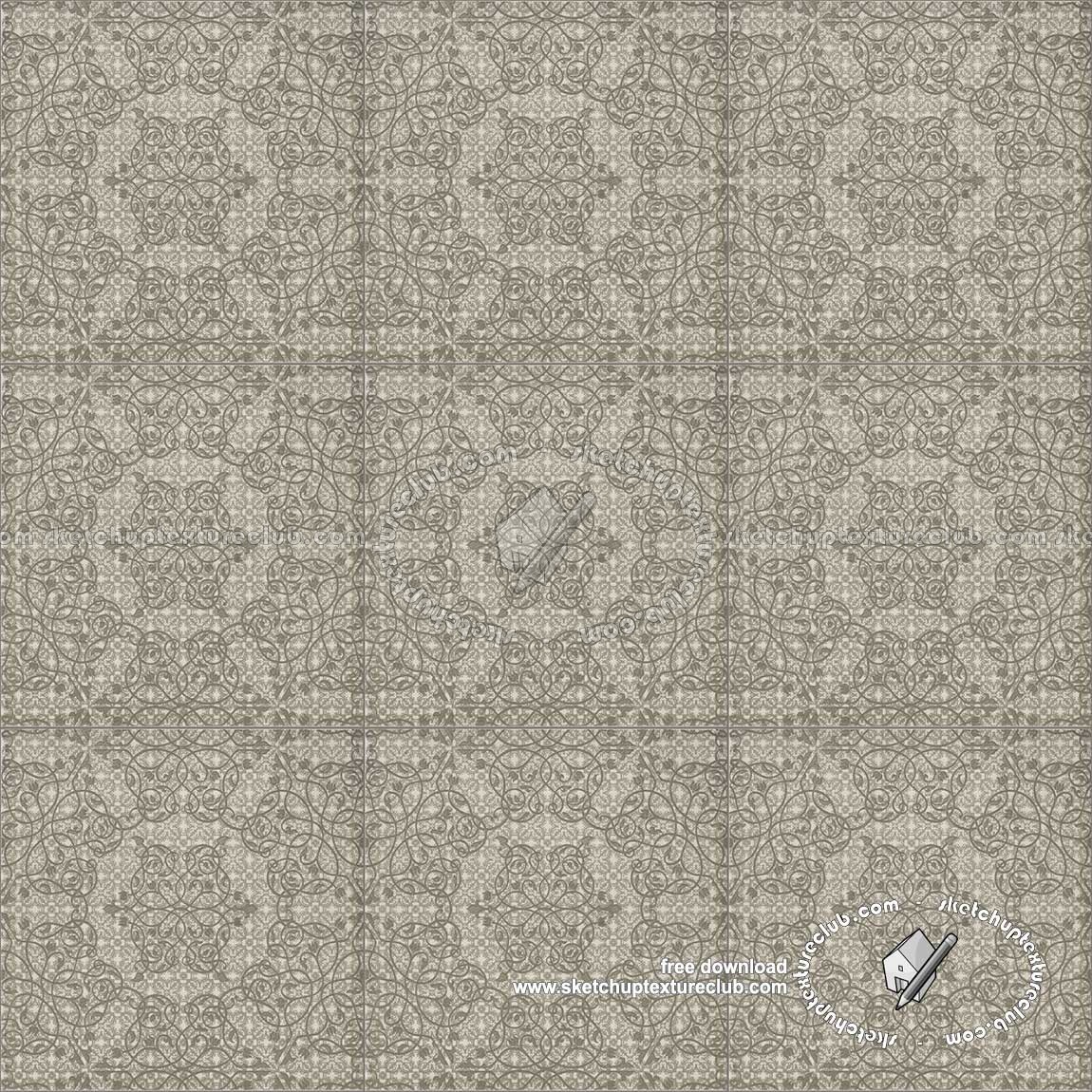 Textures   -   ARCHITECTURE   -   TILES INTERIOR   -   Ornate tiles   -   Mixed patterns  - Ceramic ornate tile texture seamless 20238 (seamless)