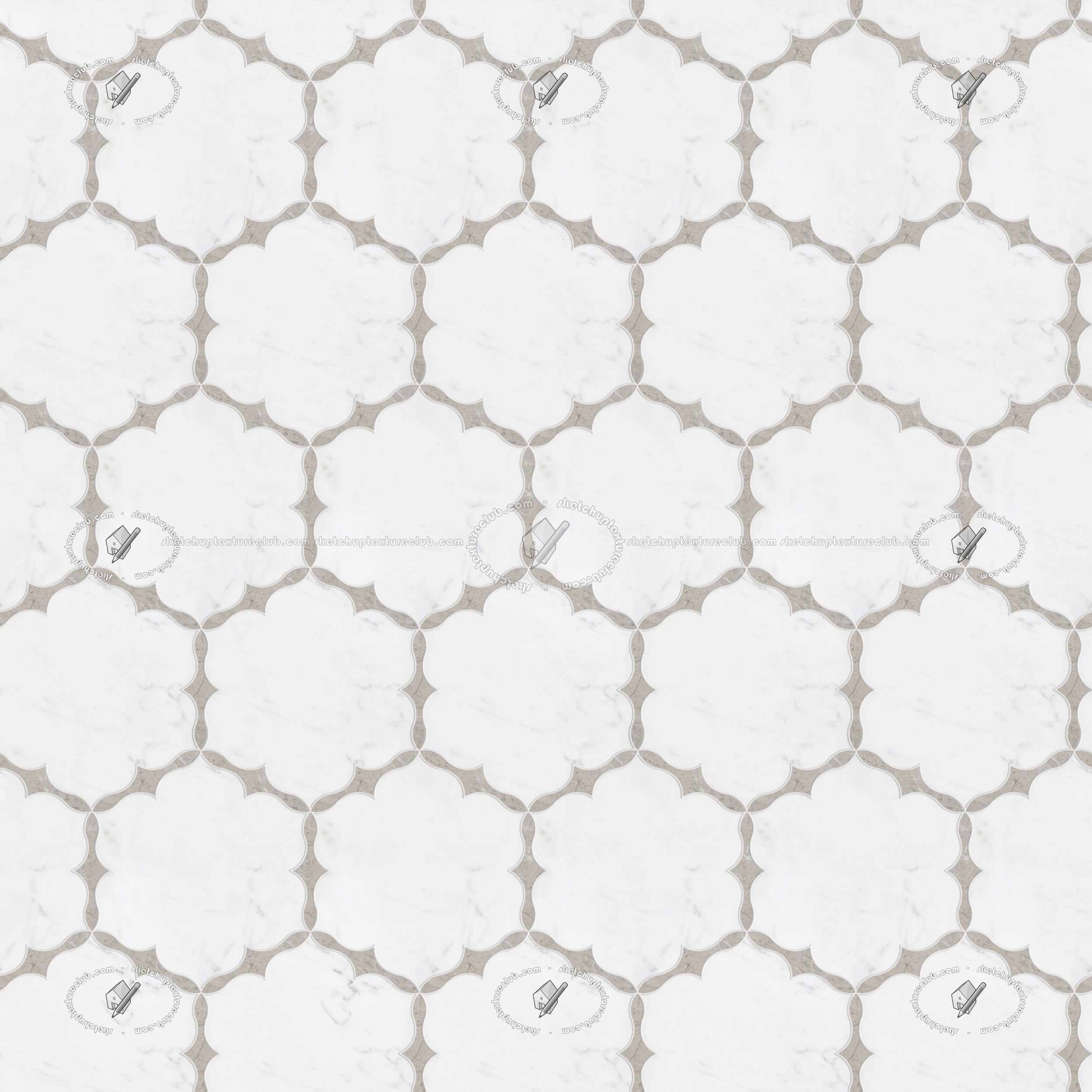 Textures   -   ARCHITECTURE   -   TILES INTERIOR   -   Marble tiles   -   Marble geometric patterns  - Hexagonal white marble tile texture seamless 1 21127 (seamless)