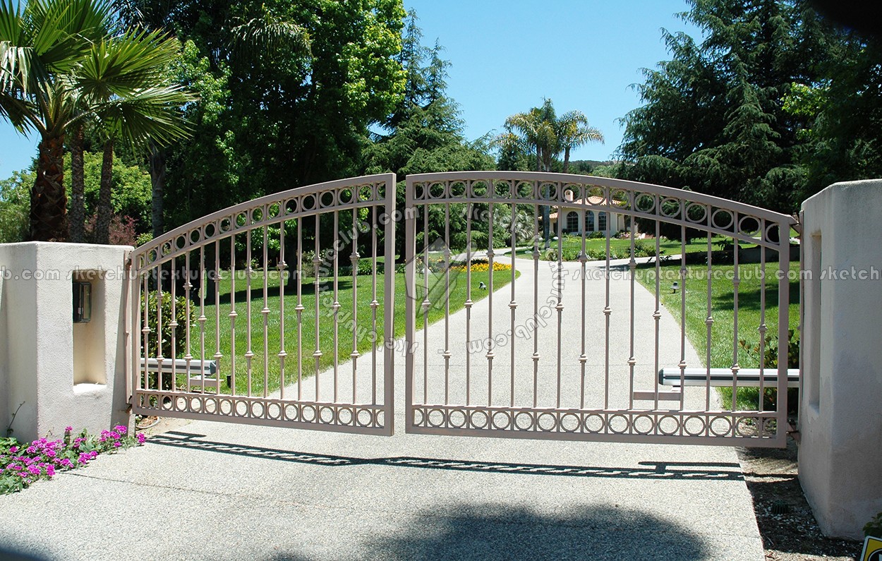 Textures   -   ARCHITECTURE   -   BUILDINGS   -   Gates  - Metal entrance gate texture 18575
