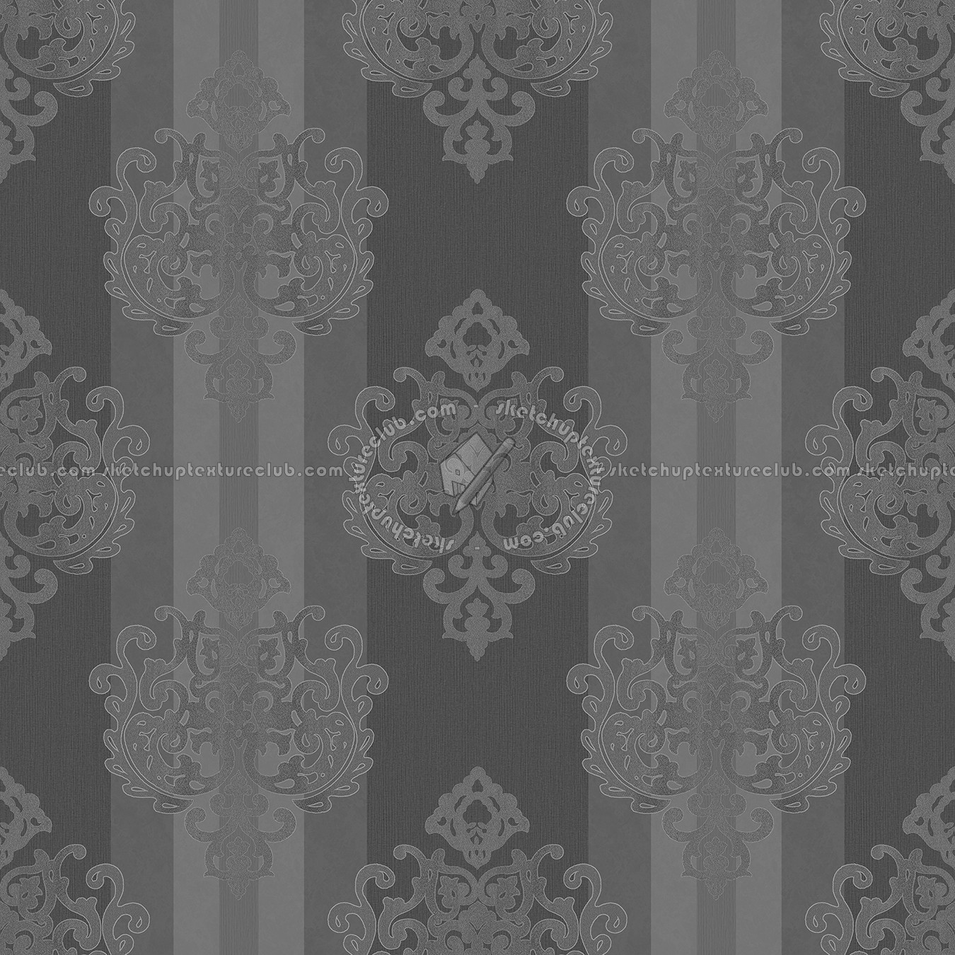 Textures - MATERIALS - WALLPAPER - Parato Italy - Dhea - Striped damask wallpaper dhea by parato texture seamless 11291 - Bump