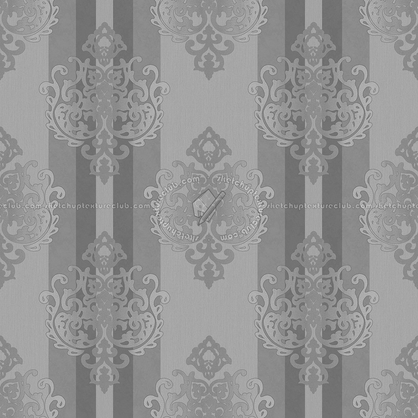 Textures - MATERIALS - WALLPAPER - Parato Italy - Dhea - Striped damask wallpaper dhea by parato texture seamless 11291 - Specular