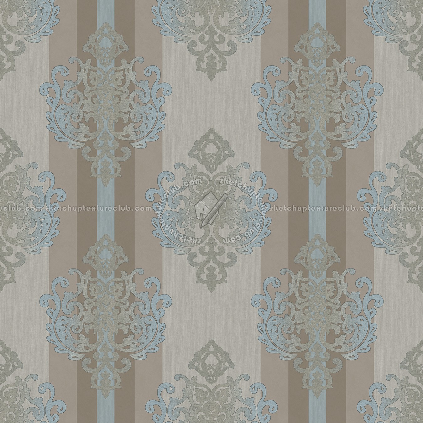 Textures - MATERIALS - WALLPAPER - Parato Italy - Dhea - Striped damask wallpaper dhea by parato texture seamless 11291 (seamless)