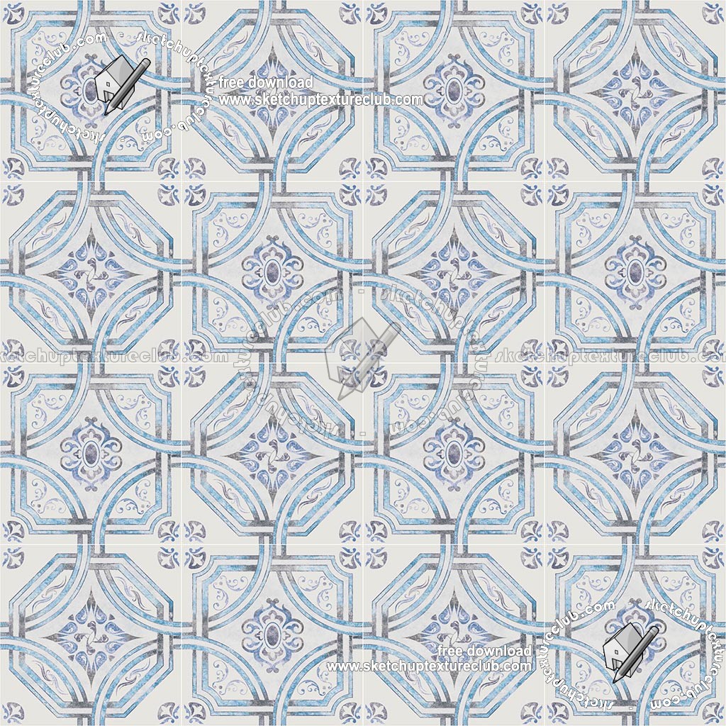 Textures - ARCHITECTURE - TILES INTERIOR - Ornate tiles - Geometric patterns - Ceramic floor tile geometric patterns texture seamless 18859 (seamless)