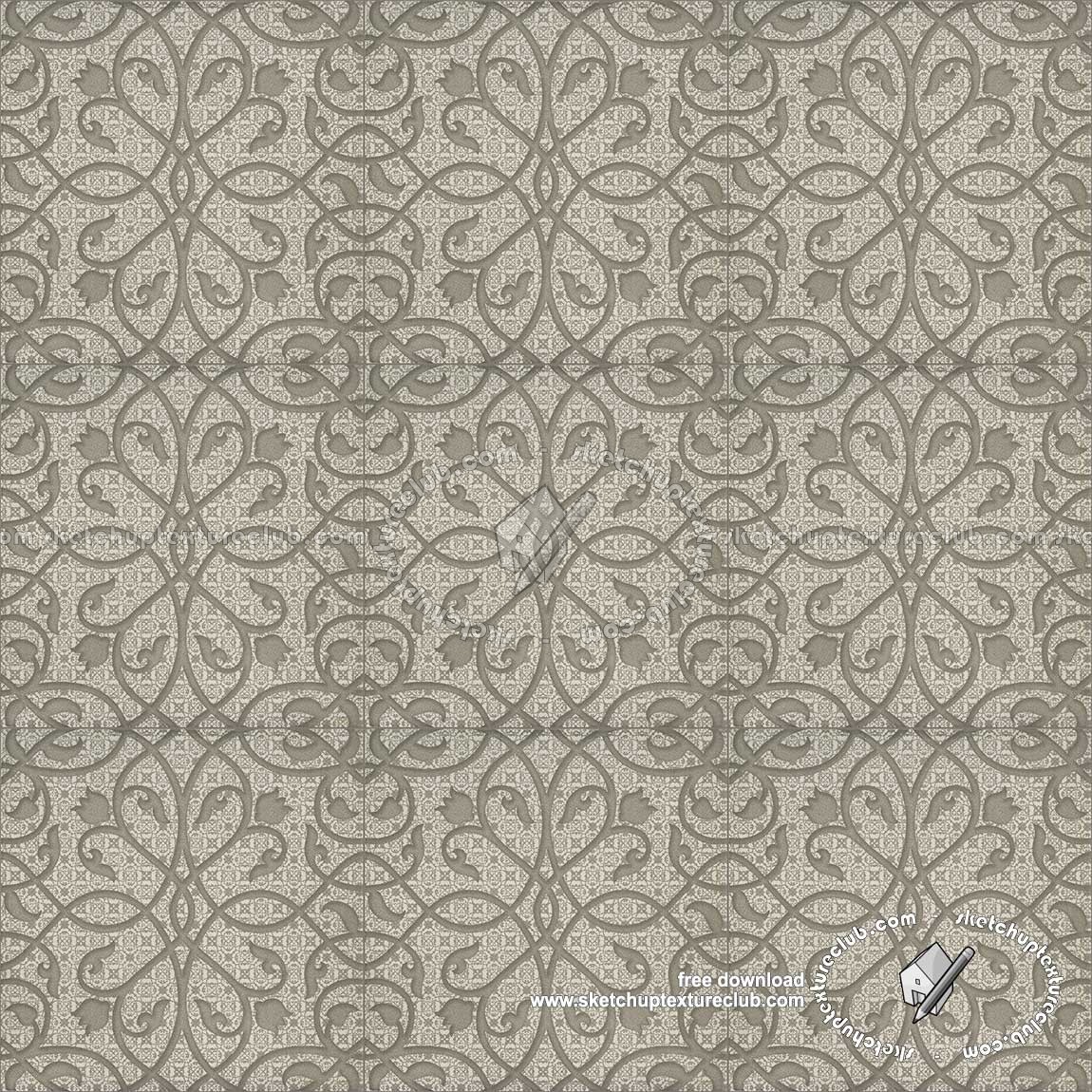 Textures - ARCHITECTURE - TILES INTERIOR - Ornate tiles - Mixed patterns - Ceramic ornate tile texture seamless 20239 (seamless)