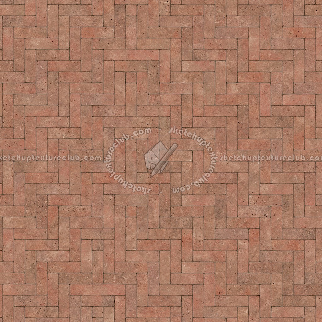 Textures   -   ARCHITECTURE   -   PAVING OUTDOOR   -   Terracotta   -   Herringbone  - Cotto paving herringbone outdoor texture seamless 06736 (seamless)