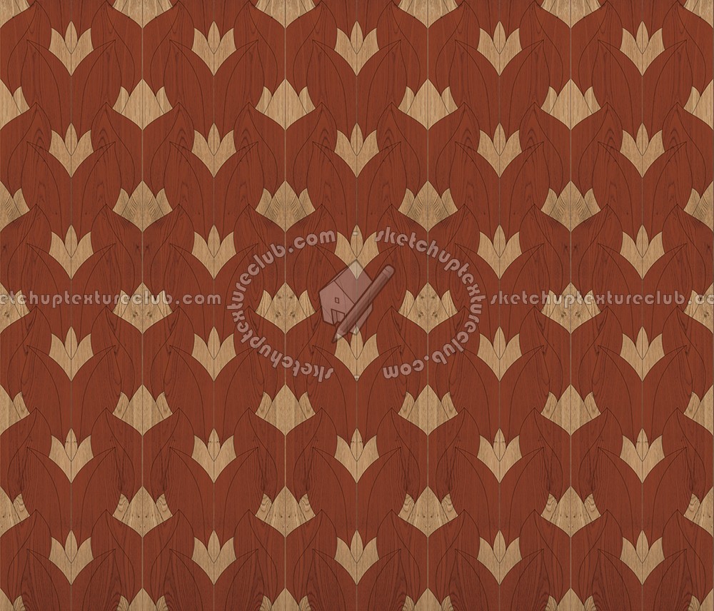 Textures - ARCHITECTURE - WOOD FLOORS - Decorated - Parquet decorated texture seamless 04635 (seamless)
