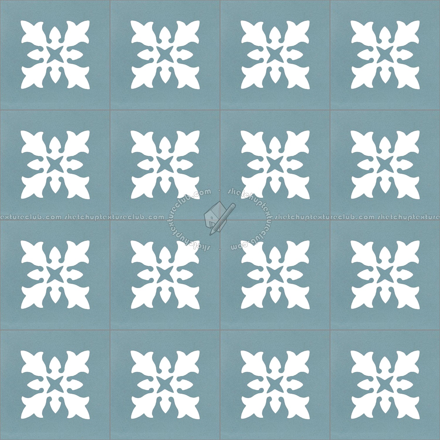 Textures - ARCHITECTURE - TILES INTERIOR - Cement - Encaustic - Encaustic - Traditional encaustic cement ornate tile texture seamless 13445 (seamless)