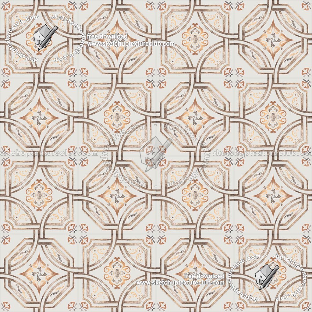 Textures   -   ARCHITECTURE   -   TILES INTERIOR   -   Ornate tiles   -   Geometric patterns  - Ceramic floor tile geometric patterns texture seamless 18860 (seamless)