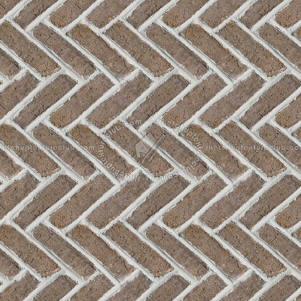 Textures   -   ARCHITECTURE   -   PAVING OUTDOOR   -   Terracotta   -   Herringbone  - Cotto paving herringbone outdoor texture seamless 06737 (seamless)