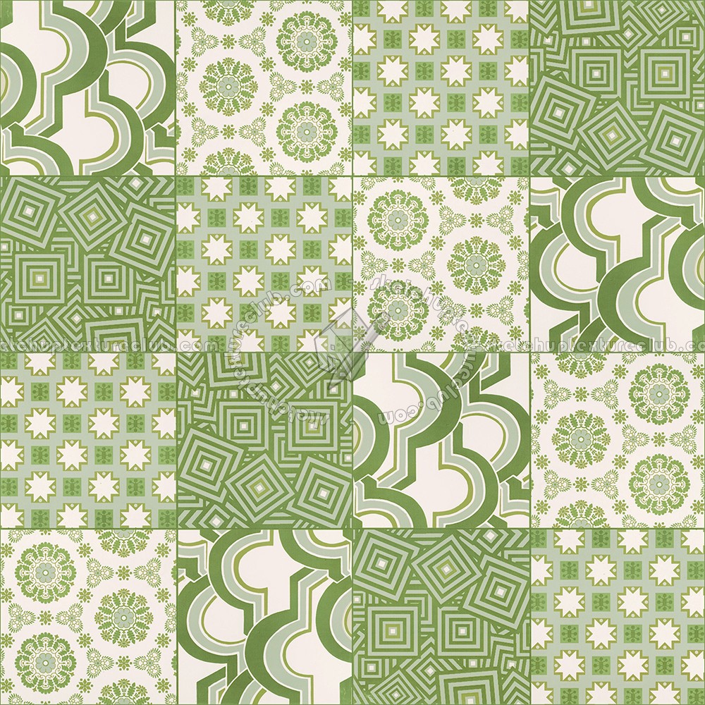 Textures   -   ARCHITECTURE   -   TILES INTERIOR   -   Ornate tiles   -   Patchwork  - Patchwork tile texture seamless 16599 (seamless)