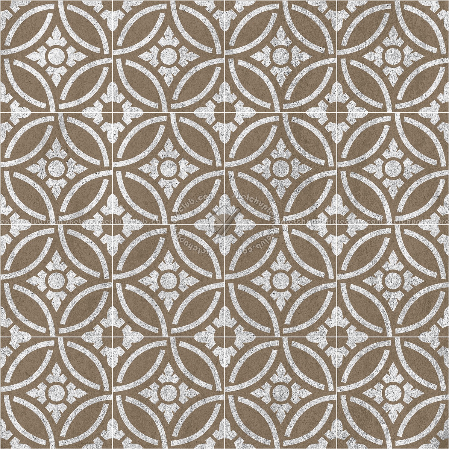 Textures   -   ARCHITECTURE   -   TILES INTERIOR   -   Cement - Encaustic   -   Victorian  - Victorian cement floor tile texture seamless 13666 (seamless)