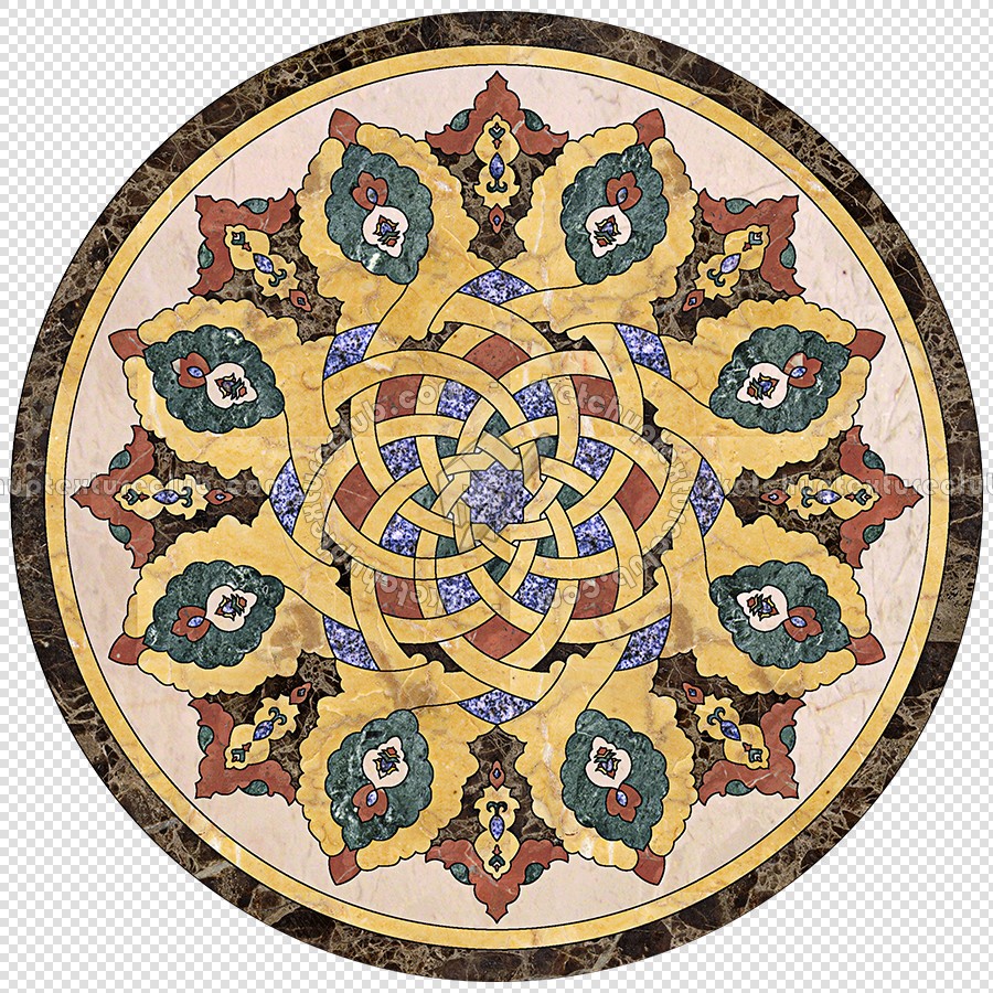 Textures - ARCHITECTURE - TILES INTERIOR - Water Jet - Medallions - Water jet medallion texture seamless 16349 (seamless)