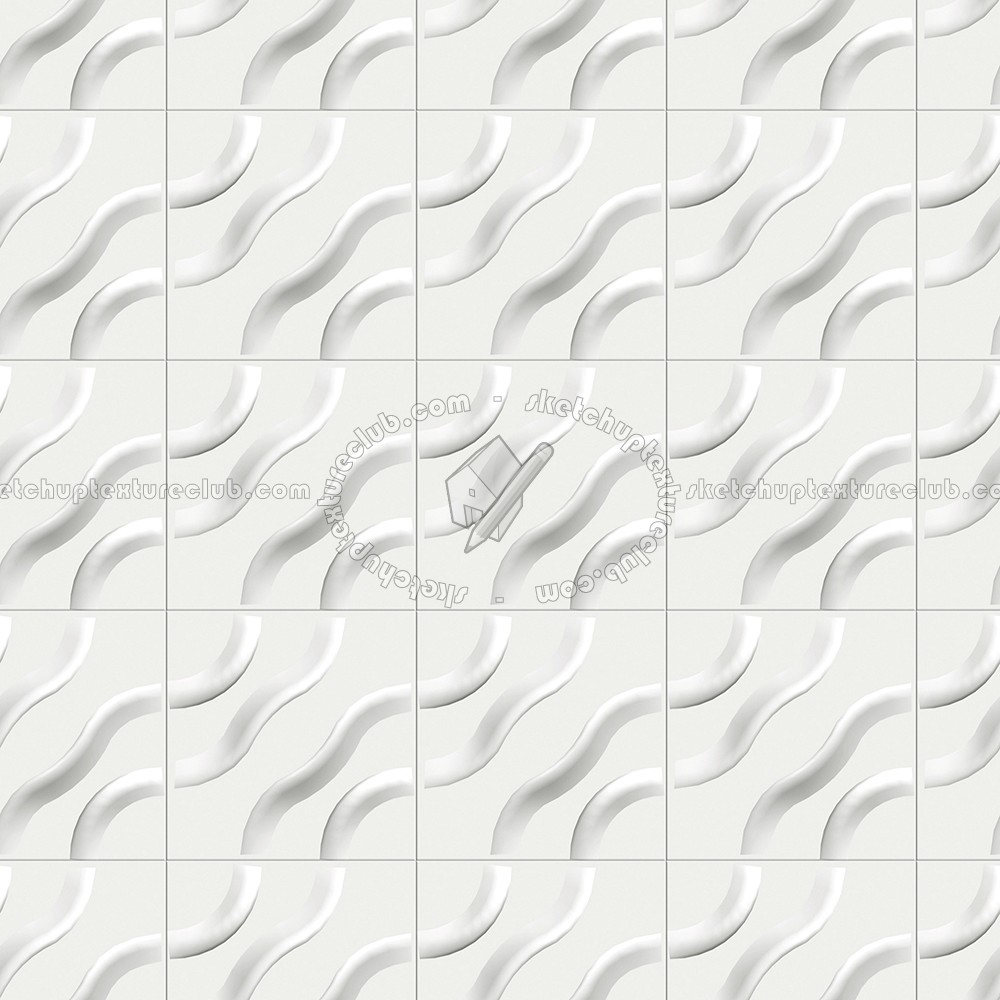 Textures - ARCHITECTURE - DECORATIVE PANELS - 3D Wall panels - White panels - White interior 3D wall panel texture seamless 02939 (seamless)