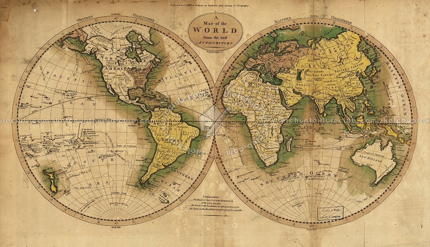 Textures   -   ARCHITECTURE   -   DECORATIVE PANELS   -   World maps   -   Vintage maps  - Interior decoration vintage map 03227