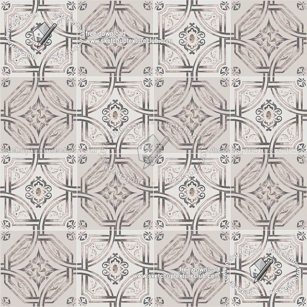 Textures   -   ARCHITECTURE   -   TILES INTERIOR   -   Ornate tiles   -   Geometric patterns  - Ceramic floor tile geometric patterns texture seamless 18862 (seamless)