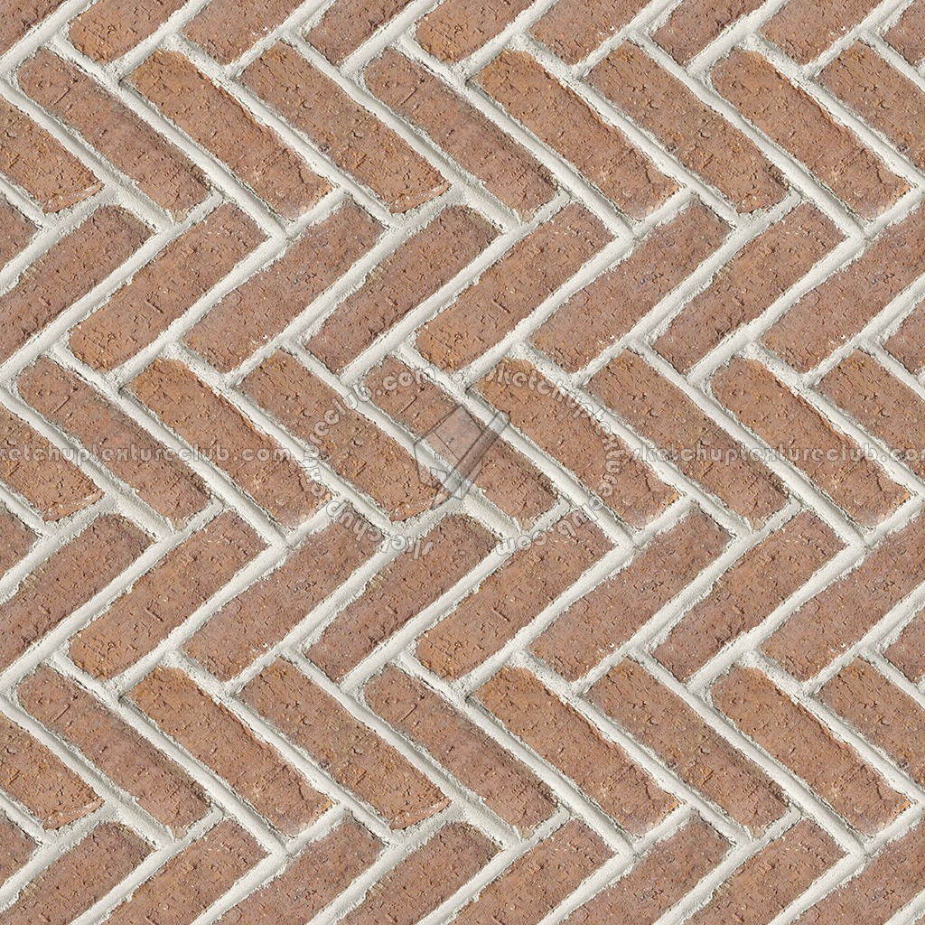 Textures - ARCHITECTURE - PAVING OUTDOOR - Terracotta - Herringbone - Cotto paving herringbone outdoor texture seamless 06739 (seamless)