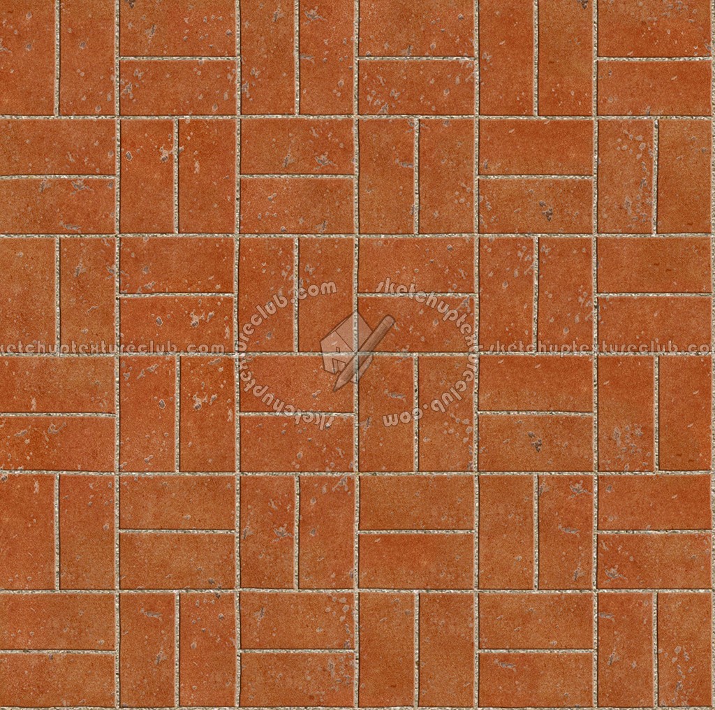 Textures - ARCHITECTURE - PAVING OUTDOOR - Terracotta - Blocks regular - Cotto paving outdoor regular blocks texture seamless 06651 (seamless)