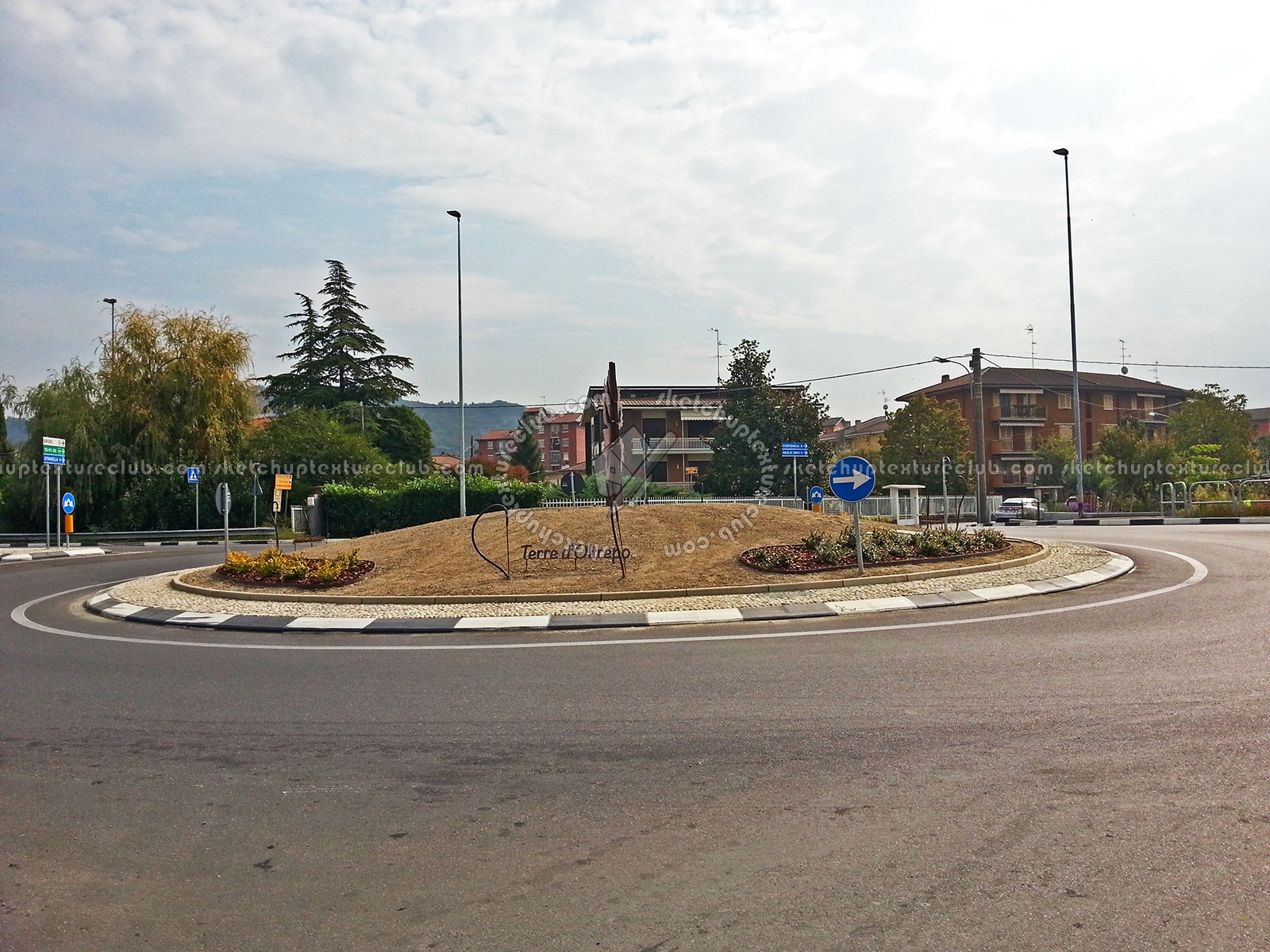 Textures   -   BACKGROUNDS &amp; LANDSCAPES   -   ROADS &amp; PARKINGS  - Roundabout landscape texture 17565