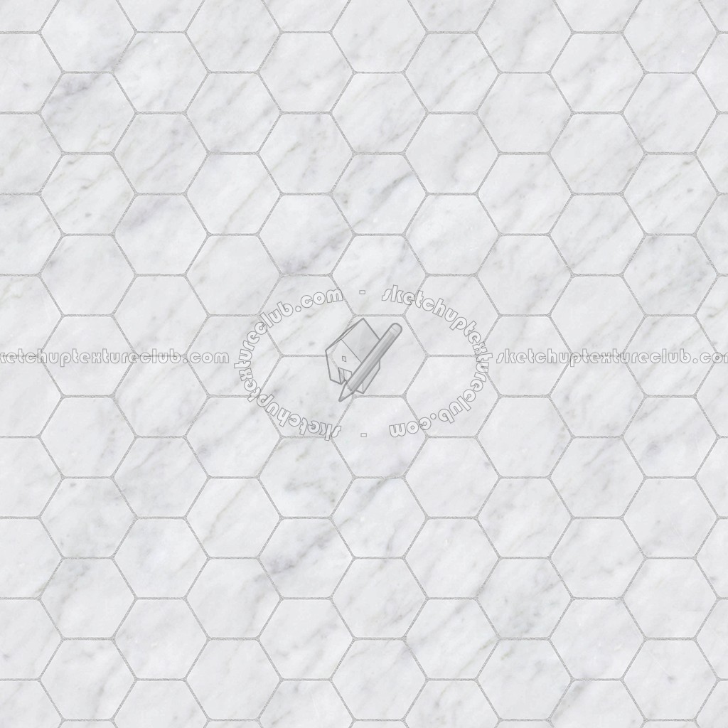 Textures   -   ARCHITECTURE   -   TILES INTERIOR   -   Hexagonal mixed  - Carrara marble hexagonal texture seamless 17108 (seamless)