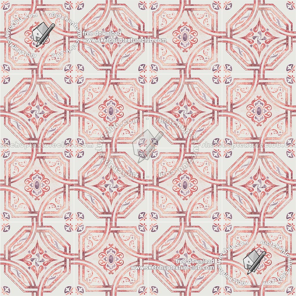 Textures   -   ARCHITECTURE   -   TILES INTERIOR   -   Ornate tiles   -   Geometric patterns  - Ceramic floor tile geometric patterns texture seamless 18863 (seamless)
