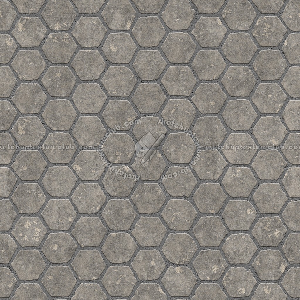 Textures   -   ARCHITECTURE   -   PAVING OUTDOOR   -   Hexagonal  - Concrete paving outdoor hexagonal texture seamless 05996 (seamless)