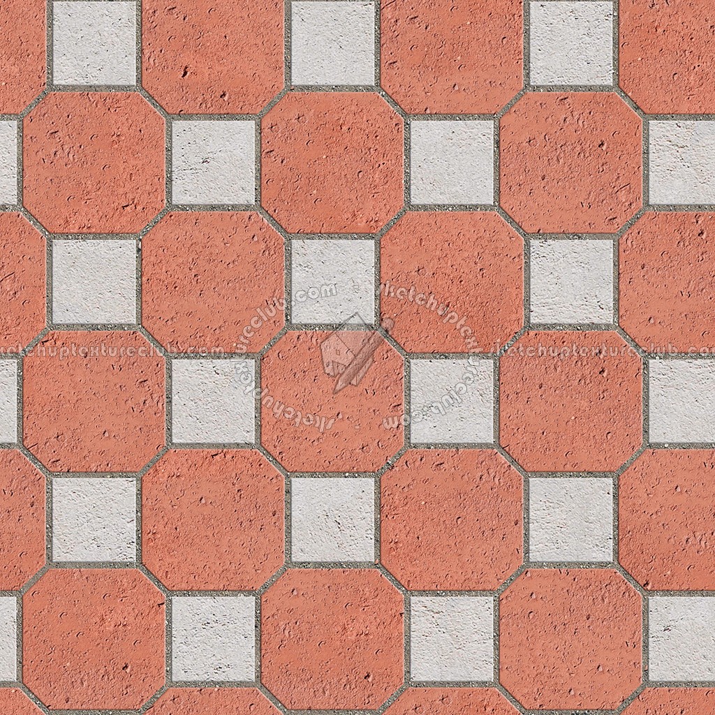 Textures - ARCHITECTURE - PAVING OUTDOOR - Terracotta - Blocks mixed - Paving cotto mixed size texture seamless 06581 (seamless)