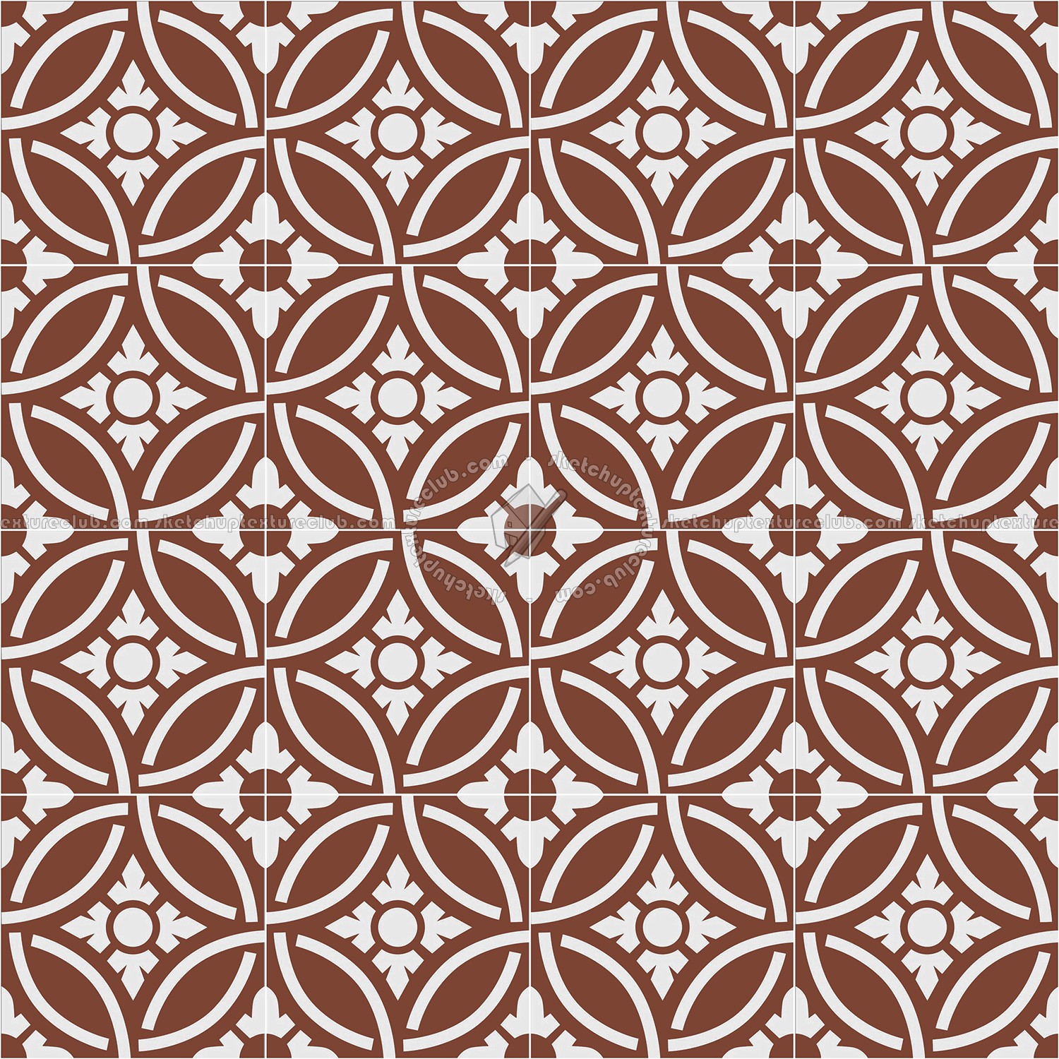 Textures   -   ARCHITECTURE   -   TILES INTERIOR   -   Cement - Encaustic   -   Victorian  - Victorian cement floor tile texture seamless 13669 (seamless)