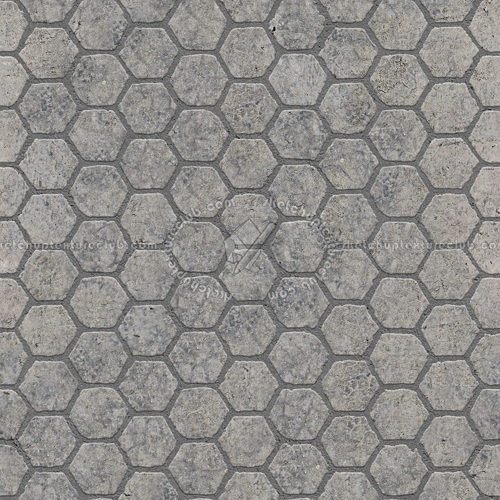 Textures   -   ARCHITECTURE   -   PAVING OUTDOOR   -   Hexagonal  - Concrete paving outdoor hexagonal texture seamless 05997 (seamless)