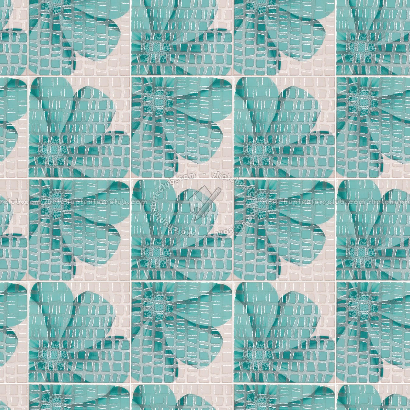 Textures   -   ARCHITECTURE   -   TILES INTERIOR   -   Mosaico   -   Mixed format  - Mosaico floreal tiles texture seamless 15550 (seamless)