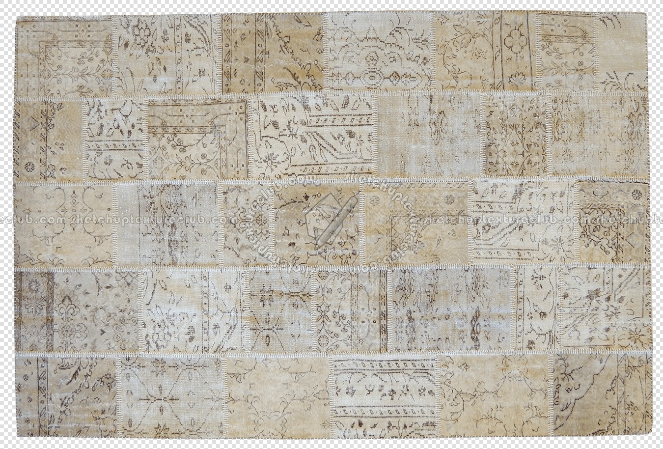 Textures   -   MATERIALS   -   RUGS   -   Vintage faded rugs  - Vintage worn patchwork rug texture 19934